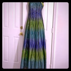 NV Couture Blue/Green Overlay with rhinestones